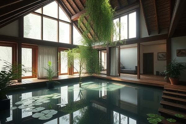张篵雨水上阁楼：静谧与自然的完美融合