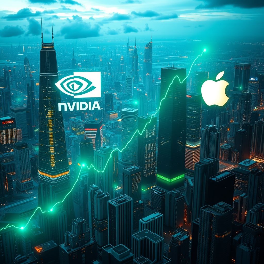 英伟达市值收盘首次超过4万亿美元大幅领先苹果