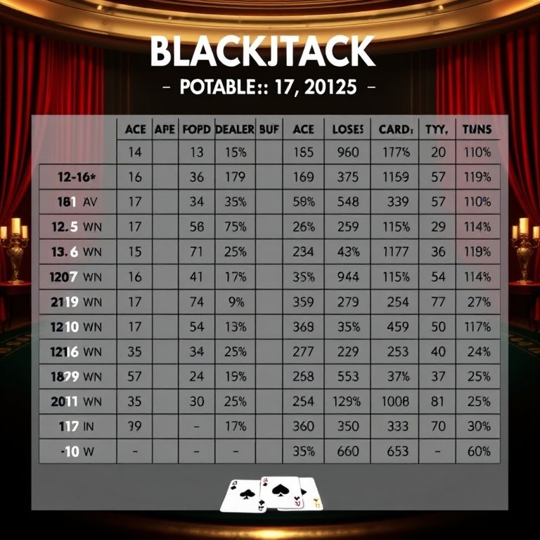 tabla de probabilidad blackjack