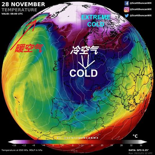 北半球寒潮增加天然气短期需求 (纳指直播间)，北半球寒极成因