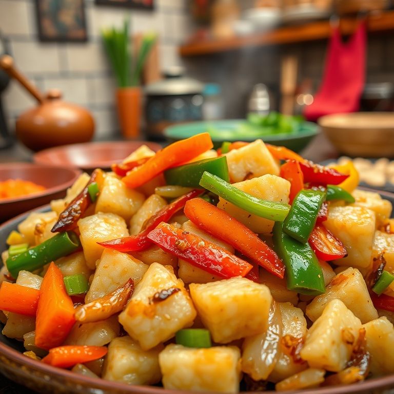 家常炒年糕：香浓美味的舌尖享受