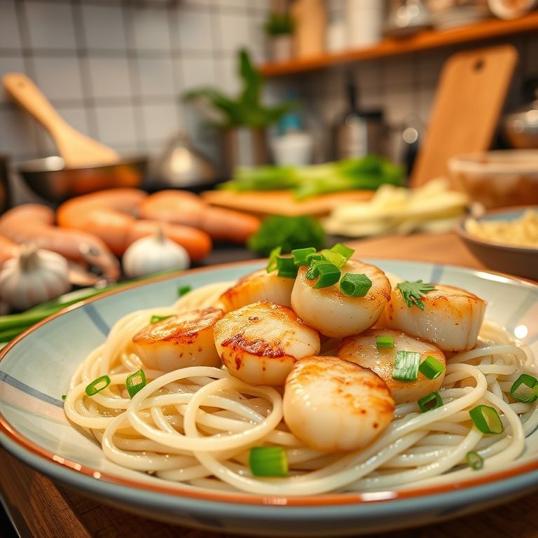 扇贝粉丝蒜蓉家常做法—鲜香滑嫩的海鲜盛宴轻松在家享受