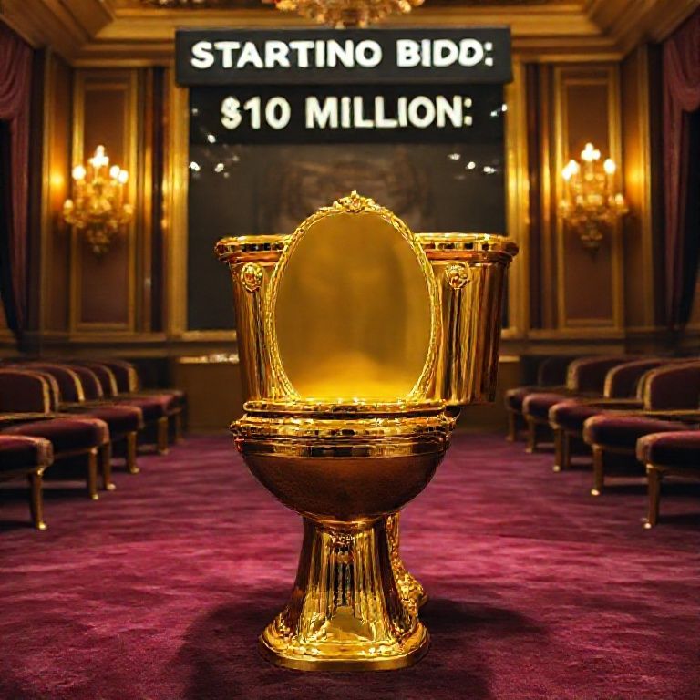 起拍价1000万美元！名为“美国”的纯金马桶将拍卖，奢华与艺术的极致碰撞